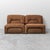 2-Seater Modular Sofa in Brown Fabric, 1970s, Set of 2 For Sale - Image 3 of 12