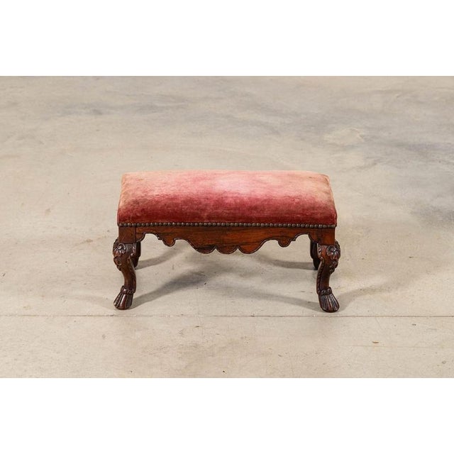 19th Century Queen Anne English Walnut Stool, 1870 For Sale - Image 10 of 15