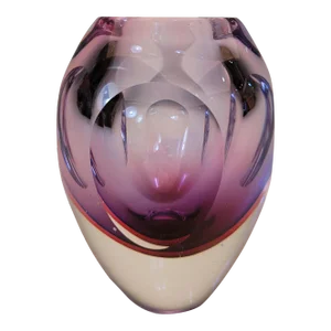 Vintage Glass Vase in the Style of Murano Sommerso