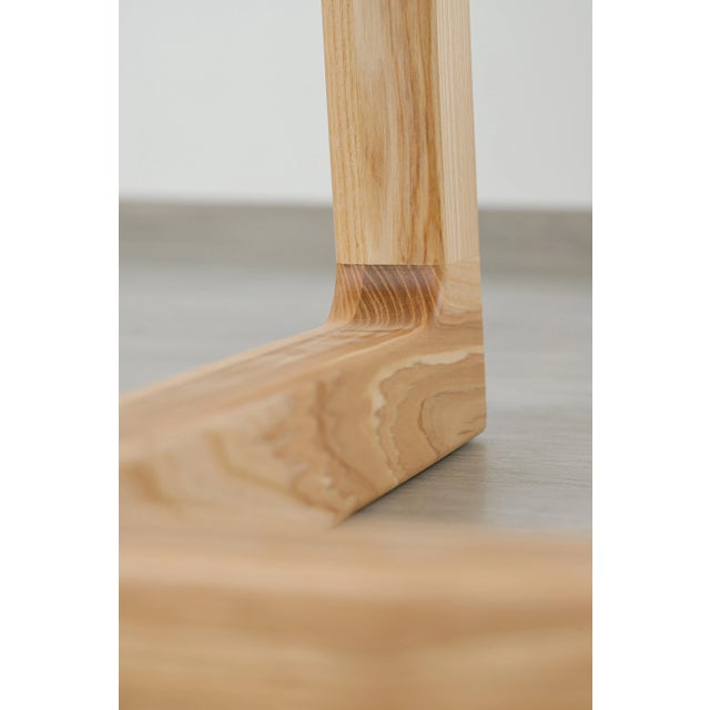 Mid-Century Modern Ash Solid Wood Ellis Round Dining Table in Ash Color For Sale In Chicago - Image 6 of 13