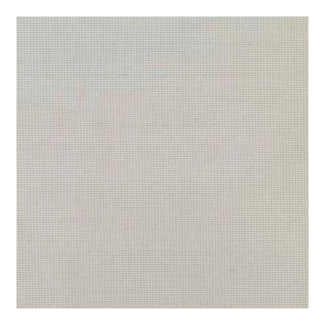 Schumacher Dalton Silk Gingham Fabric in Aqua For Sale