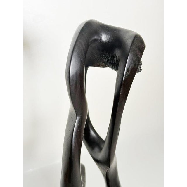 Modernist Wooden Sculpture, France, 1980s For Sale - Image 9 of 12