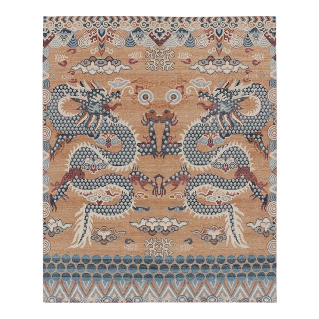 Contemporary Chinese Dragon Pictorial Wool Rug by Rug & Kilim, India For Sale