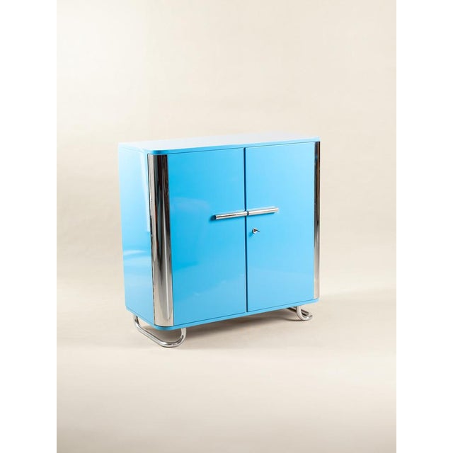 Wardrobe Cabinet from Hynek Gottwald, 1930s, in Restored conditions. Designed 1920 to 1949 This piece is attributed to the...