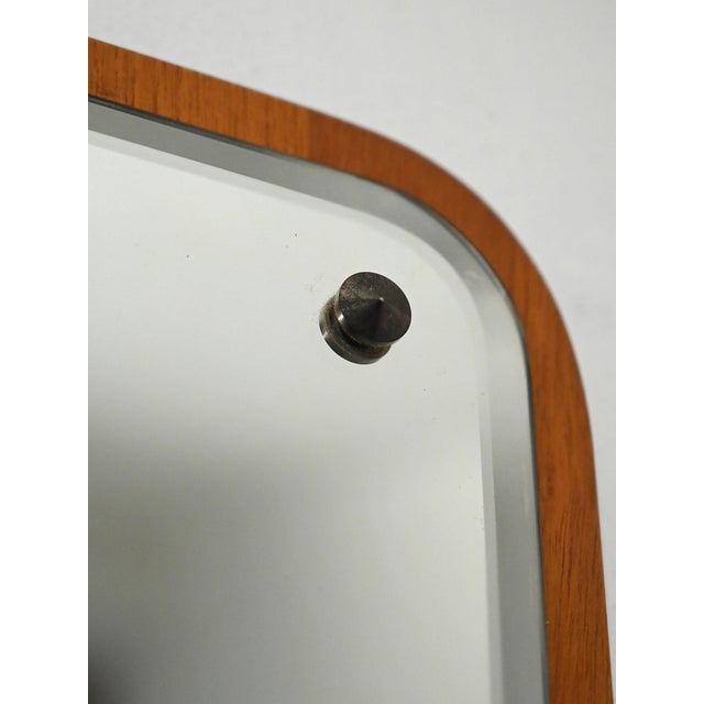 Wood Vintage Scandinavian Rectangular Teak Mirror, 1960s For Sale - Image 7 of 9