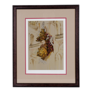 1970s Charles Bragg "The Observer" Hand Signed and Numbered Limited Edition 62/300 Framed and Matted Lithograph