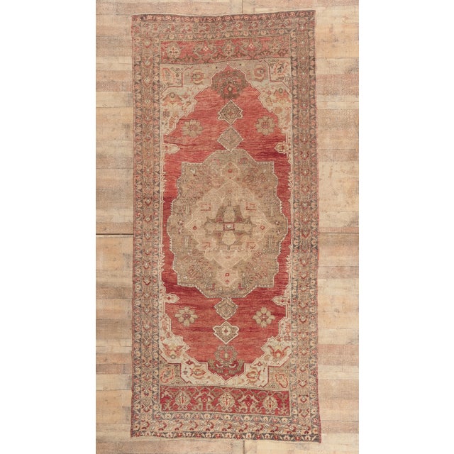 Vintage Turkish Oushak Rug, 04'11 X 11'02 For Sale - Image 10 of 10