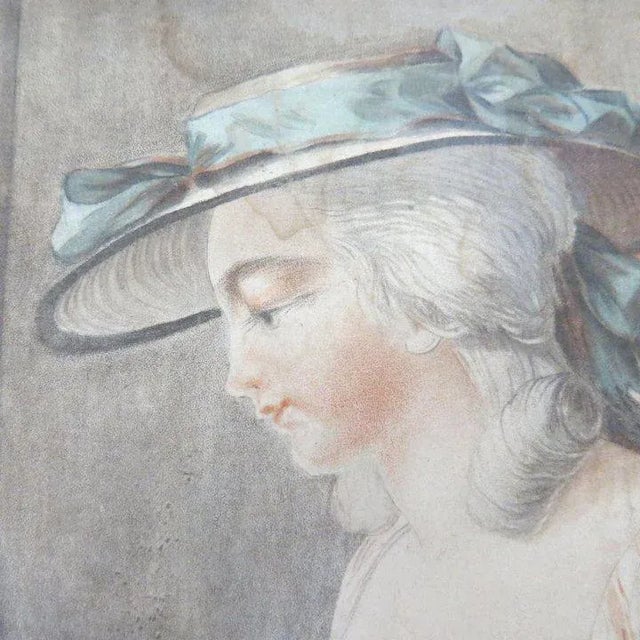 Brown 19th Century "Signing Wedding Certificate" French Watercolor Painting, Framed For Sale - Image 8 of 12