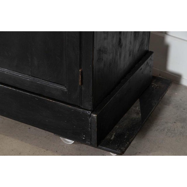 Antique English Ebonised Pine Housekeepers Cabinet, 1890 For Sale - Image 9 of 13