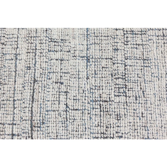 Modern Moroccan High-Low Wool Rug with Abstract Grid Design by Doris Leslie Blau For Sale - Image 4 of 8