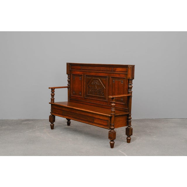 19th Century French Oak Bench For Sale - Image 3 of 16