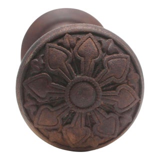 Antique Ornamental Wood Co. Wood Passage Door Knobs For Sale