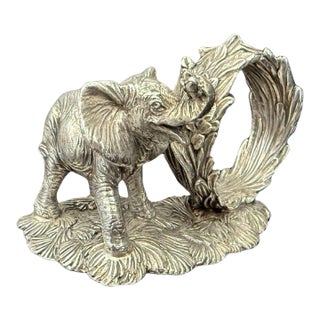 2003 Reed & Barton, Baby Elephant Napkin Ring, 1824 Collection For Sale