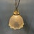 Small Pressed Glass Pendant Lamp with Brass Fixture from Holophane, 1930s For Sale - Image 9 of 17