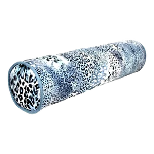 Contemporary Leopard Print Velvet Textile Fabric Bolster Pillow Cover With Piping