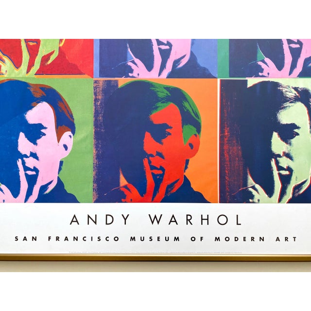Purple Andy Warhol Foundation Lithograph Print Framed Pop Art Poster " a Set of Six Self Portraits " 1967 For Sale - Image 8 of 13