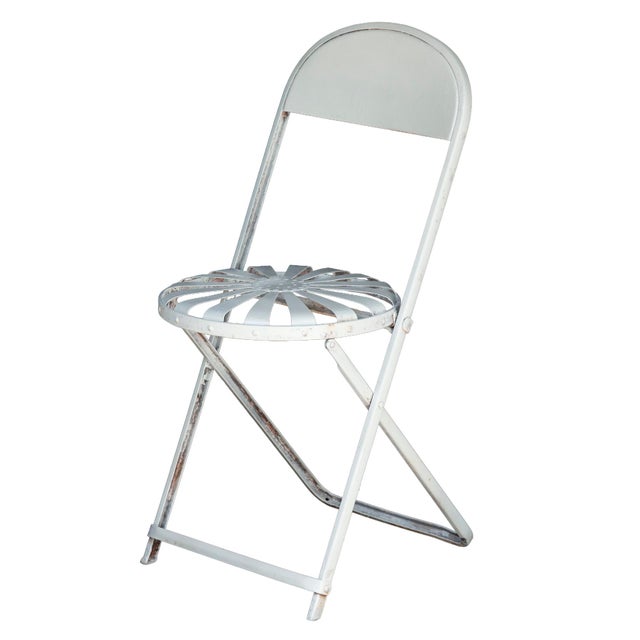 Antique Francois Carre Sunburst Folding Garden Chairs, 2 Pieces For Sale - Image 13 of 18