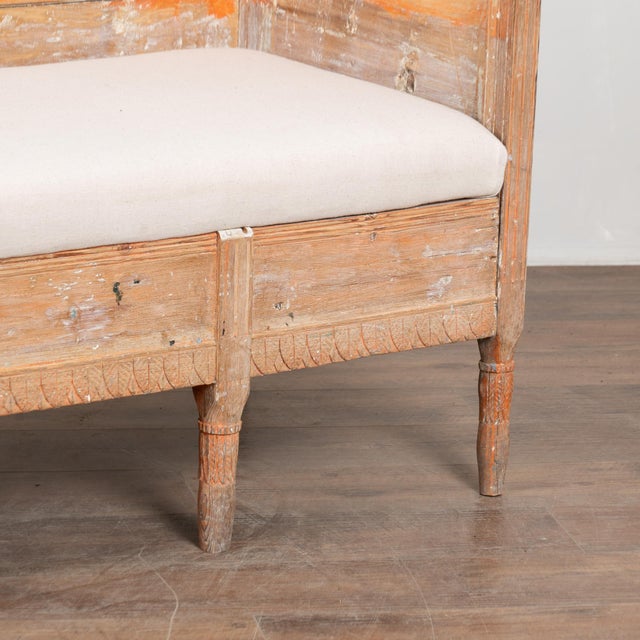 Early 19th Century Early 19th Century Swedish Gustavian Pine Bench For Sale - Image 5 of 14