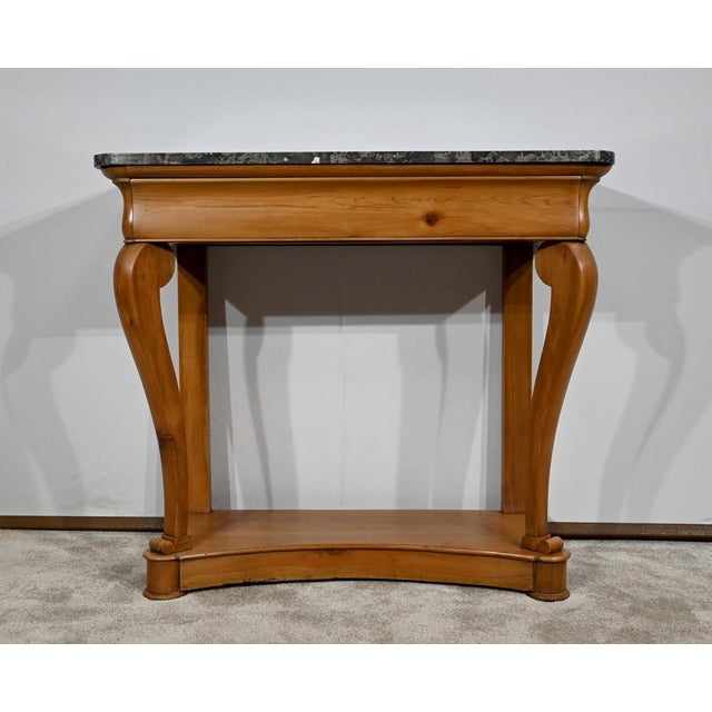 Wood Small Louis Philippe Merisier Property Console in Cherry, Early 19th Century For Sale - Image 7 of 18