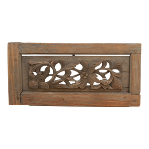 Hand-Carved Asian Architectural Panel