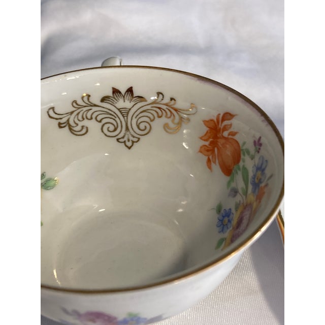 Vintage Schumann Bavaria Floral Demitasse Cup and Saucer For Sale - Image 9 of 10