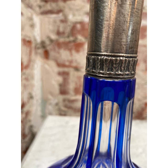 1970s Vintage 1970s Blue Bottles, Italy - a Pair For Sale - Image 5 of 9