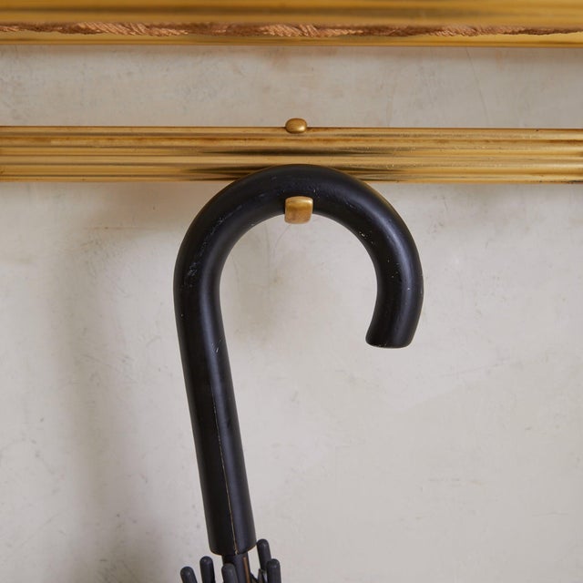Metal Austrian Brass + Rope Wall-Mounted Coat Rack, 1960s For Sale - Image 7 of 9