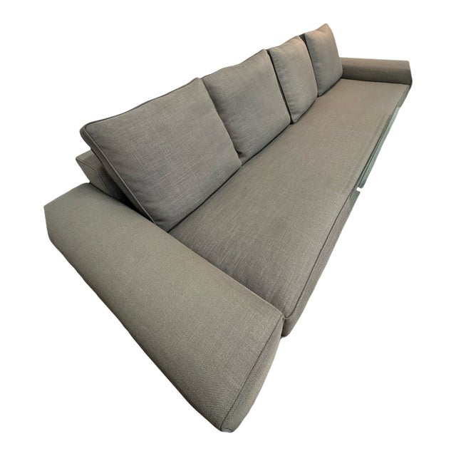 2011 Minotti Williams Large Grey 117” Sofa by Rodolfo Dordoni For Sale