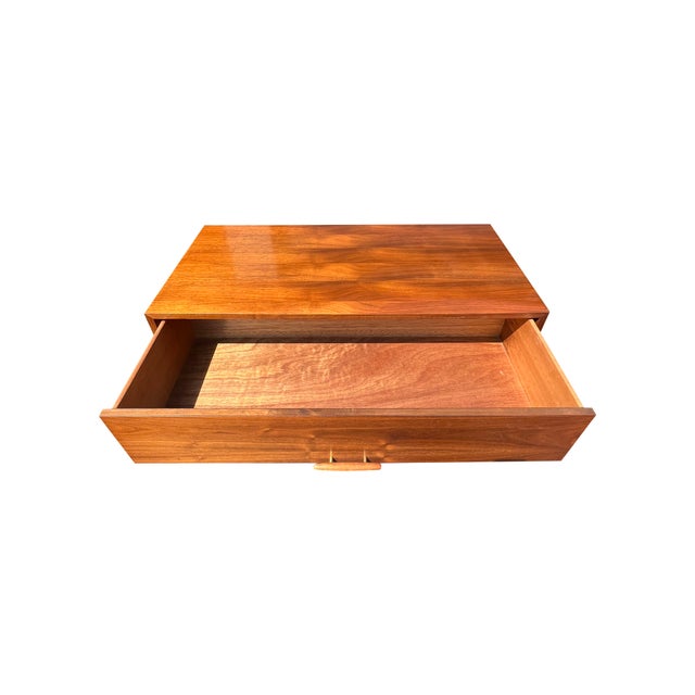 Wood Vintage Mid Century Modern Compact Dresser in Danish Style For Sale - Image 7 of 11