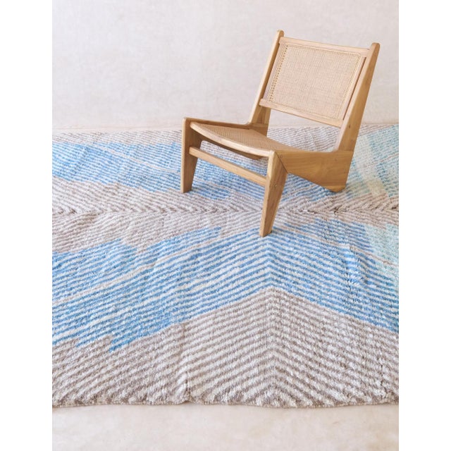 Contemporary Moroccan Beni MRirt Wool Rug - 10.1 X 7 Ft For Sale - Image 3 of 8