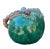 Chinese Oriental Ceramic Turquoise Green Peach Shape Display For Sale - Image 4 of 7