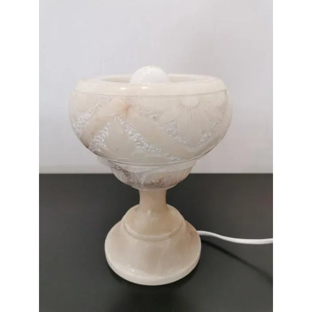 Vintage Alabaster Lamp, 1970s For Sale - Image 3 of 12