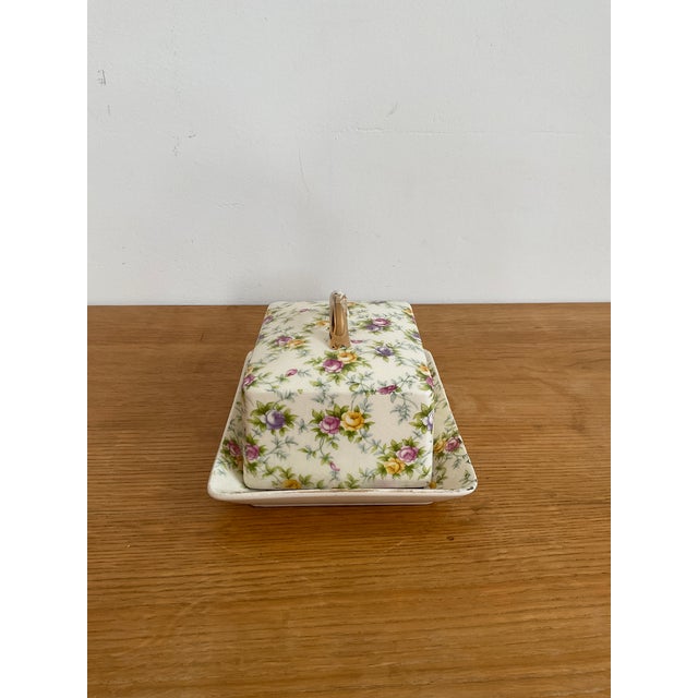 Vintage Hotta Yu Shoten Japanese Chintz Butter Dish - Hand-Painted No. 2748 For Sale In Raleigh - Image 6 of 18