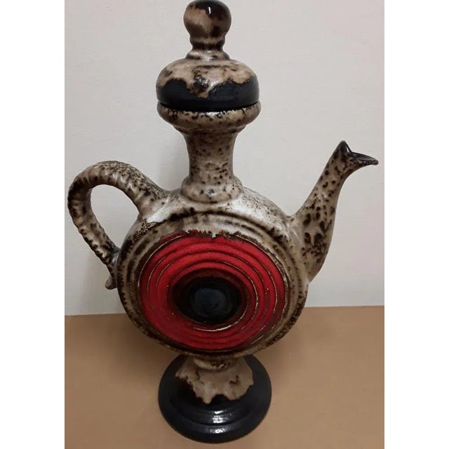 Vintage German Fat Lava Style Ceramic Vase from Dümler & Breiden, 1970s For Sale - Image 3 of 7