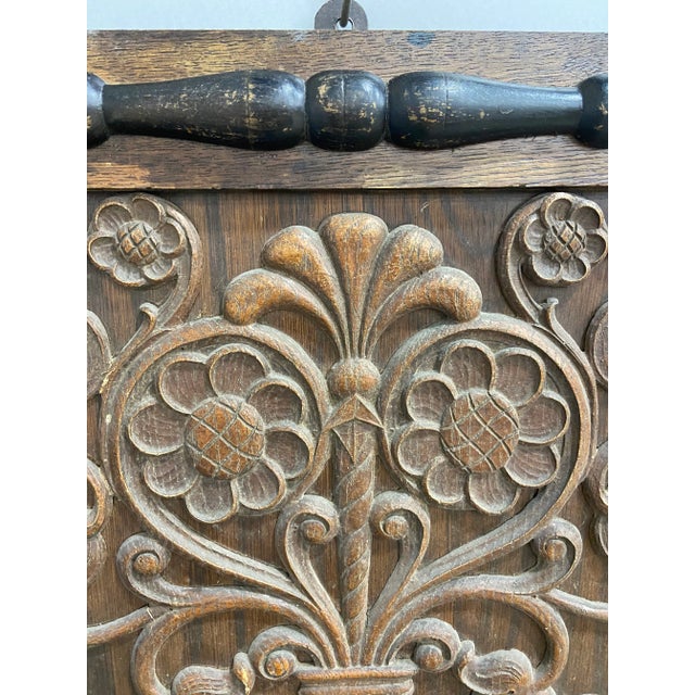 Wood Early 20th Century Jacobean Style Oak Panel For Sale - Image 7 of 9