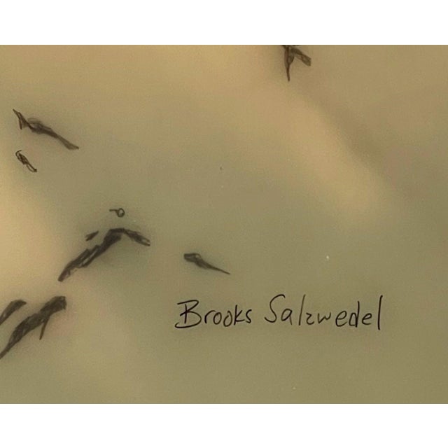 Absence/No Presence by Brooks Salzwedel | India Ink and Acrylic Artwork of a Tree and Structure For Sale - Image 4 of 5