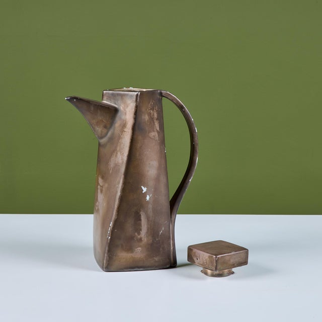 Ceramic Lidded Pitcher For Sale - Image 4 of 12