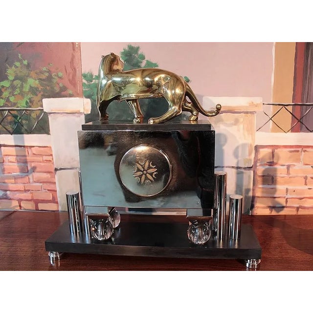 Metal 20th Century Art Deco Fireplace Set, Set of 3 For Sale - Image 7 of 9