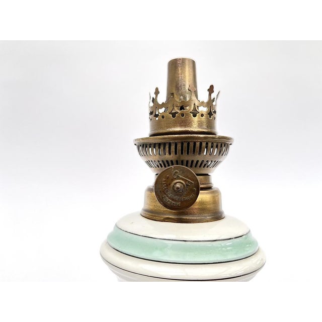 Antique French Porcelain Oil Lamp by Lempereur & Bernard, 1900 For Sale - Image 4 of 7