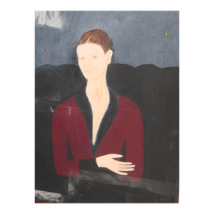 Late 20th Century Modernist Portrait Painting of Woman