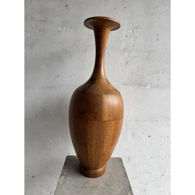 Sculptural Wooden Vase For Sale - Image 3 of 15