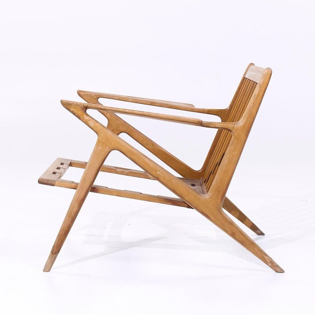 Wood Poul Jensen for Selig Mid Century Walnut Z Lounge Chairs - Pair For Sale - Image 7 of 12