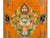 Distressed Light Orange Tibetan Style Jewel Symbol Round Drum Table For Sale - Image 9 of 10