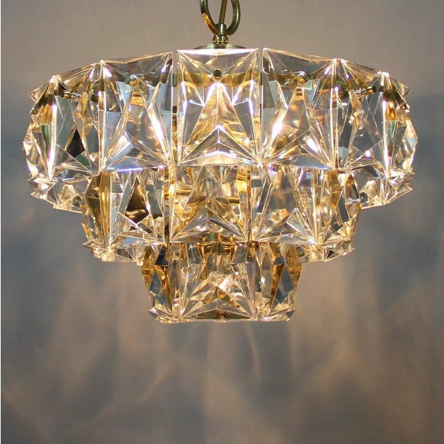 Vintage Faceted Glass Pendant from Kinkeldey For Sale - Image 6 of 9