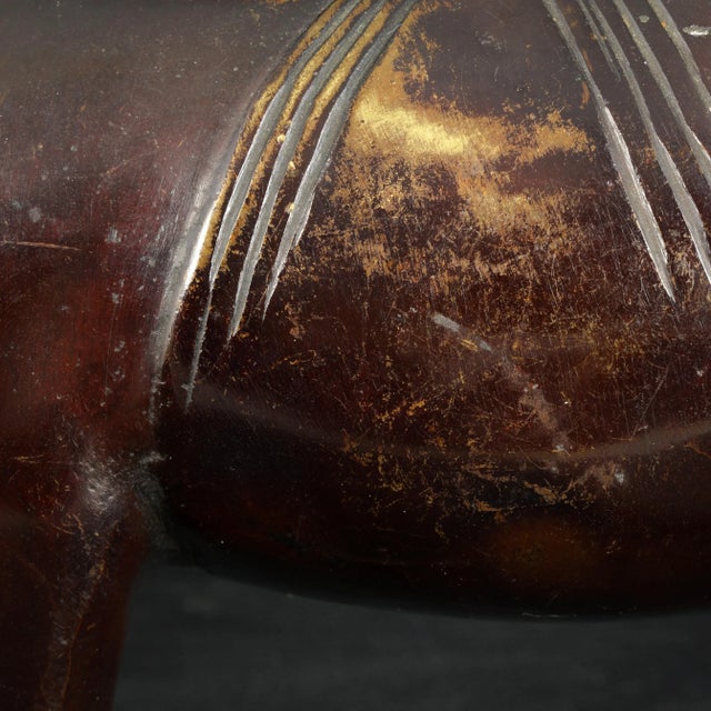 Antique Japanese Meiji Bronze Horse Figural Censer For Sale - Image 9 of 11