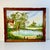 A lovely landscape country lake house original oil painting by American Donna Semm. The artist finished the work in 1983...