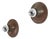 Mid-Century Modern Italian Turned Bronze Wall Lamps, 1960s, Set of 2 For Sale