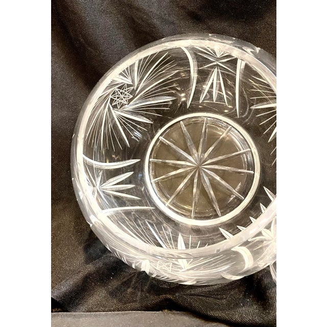 Mid 20th Century Crystal Hand Cut German Covered Punch Bowl With 10 Crystal Cups Excellent Condition For Sale - Image 4 of 12