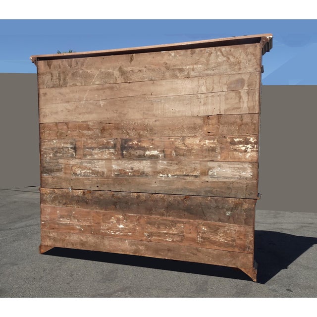 Large Antique 19th Century French Country Burl Wood Hutch ...