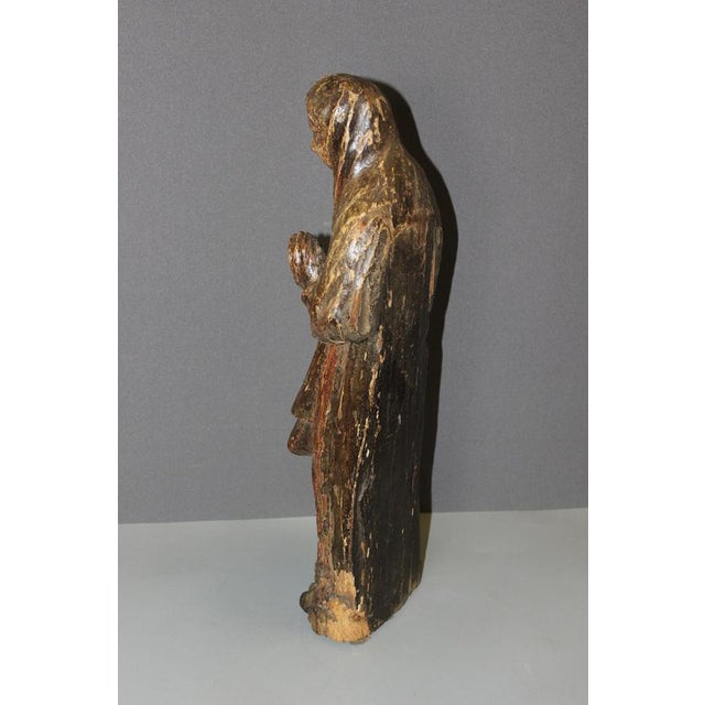 Carved Wood Saint Praying, Burgundy, Late 18th Century For Sale - Image 11 of 15